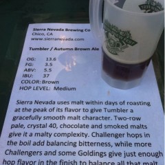 118. Sierra Nevada Brewing – Tumbler Autumn Brown Ale Draft