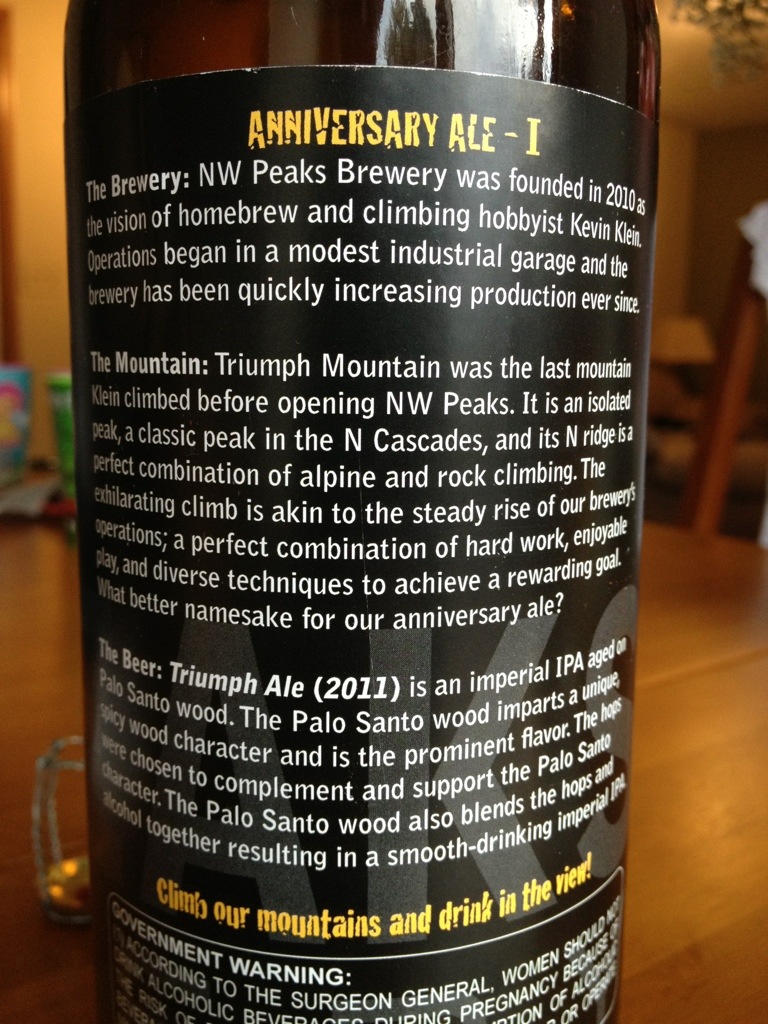 557. NW Peaks Brewery - Triumph Ale Imperial IPA 557. NW Peaks Brewery - Triumph Ale Imperial IPA