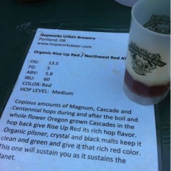 128. Hopworks Urban Brewery – Organic Rise Up Red Draft